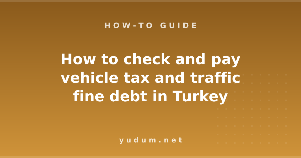 How to check and pay vehicle tax and traffic fine debt in Turkey