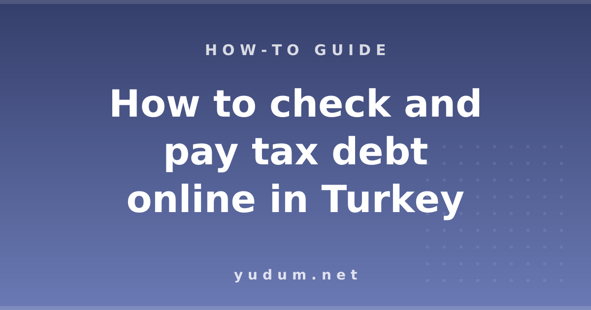 How to check and pay tax debt online in Turkey