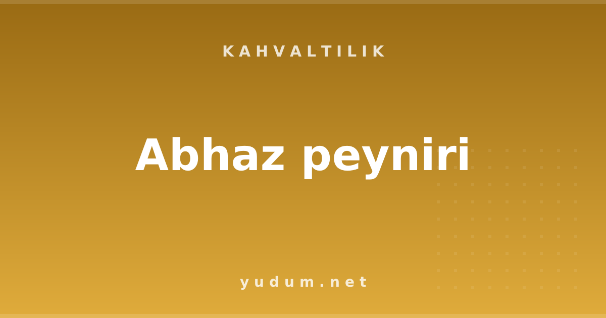 Abhaz peyniri