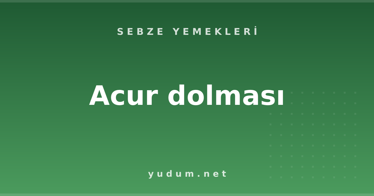 Acur dolması