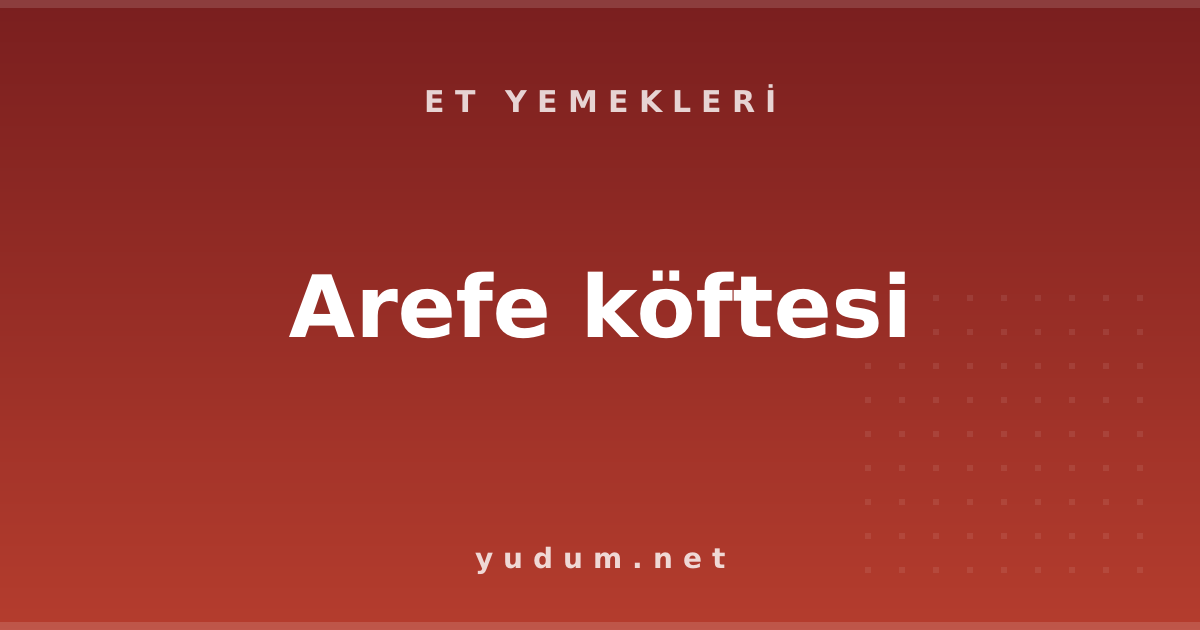 Arefe köftesi