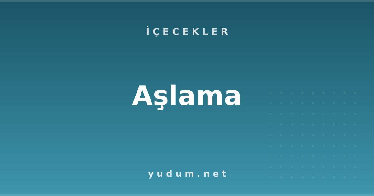 Aşlama