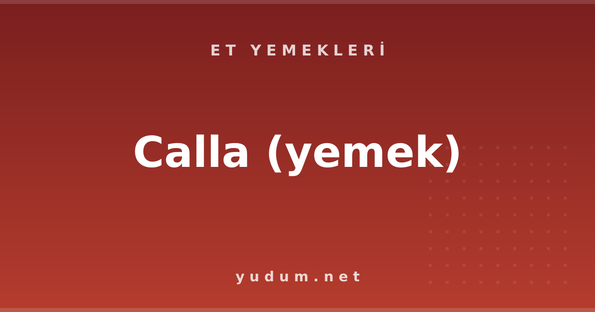 Calla (yemek)
