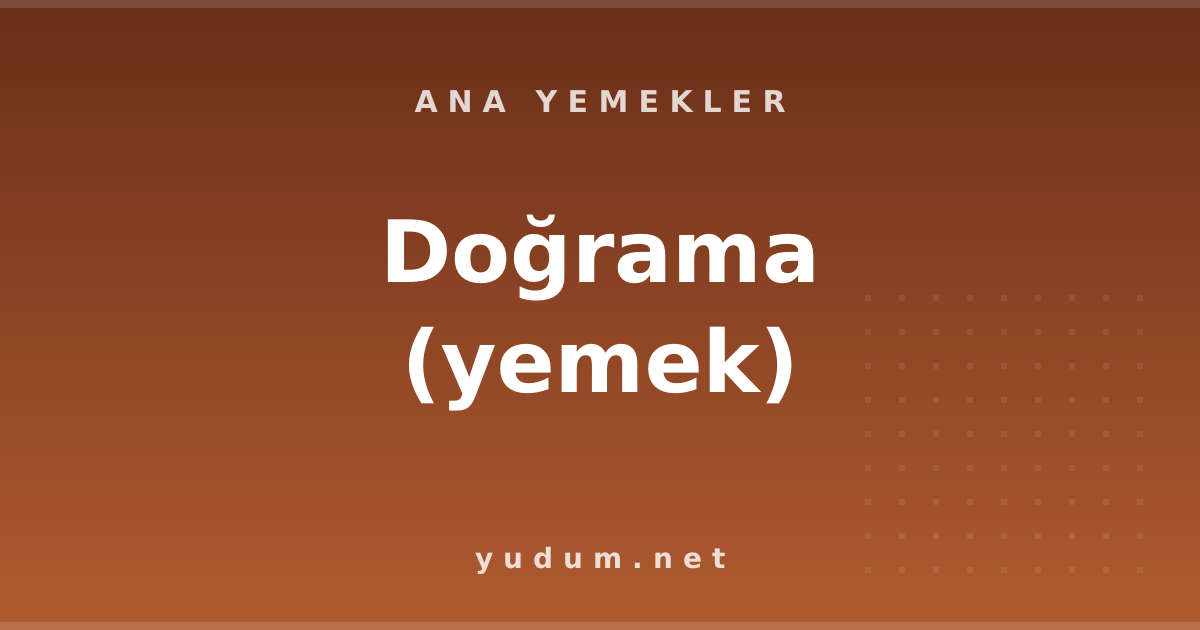Doğrama (yemek)