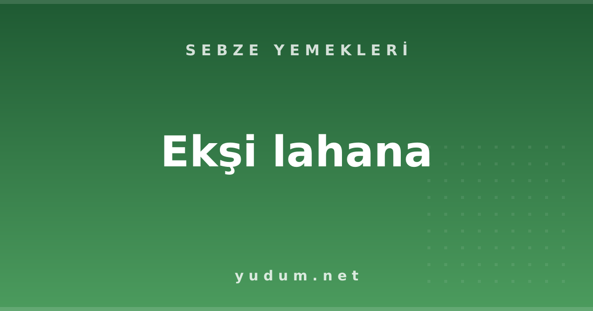Ekşi lahana