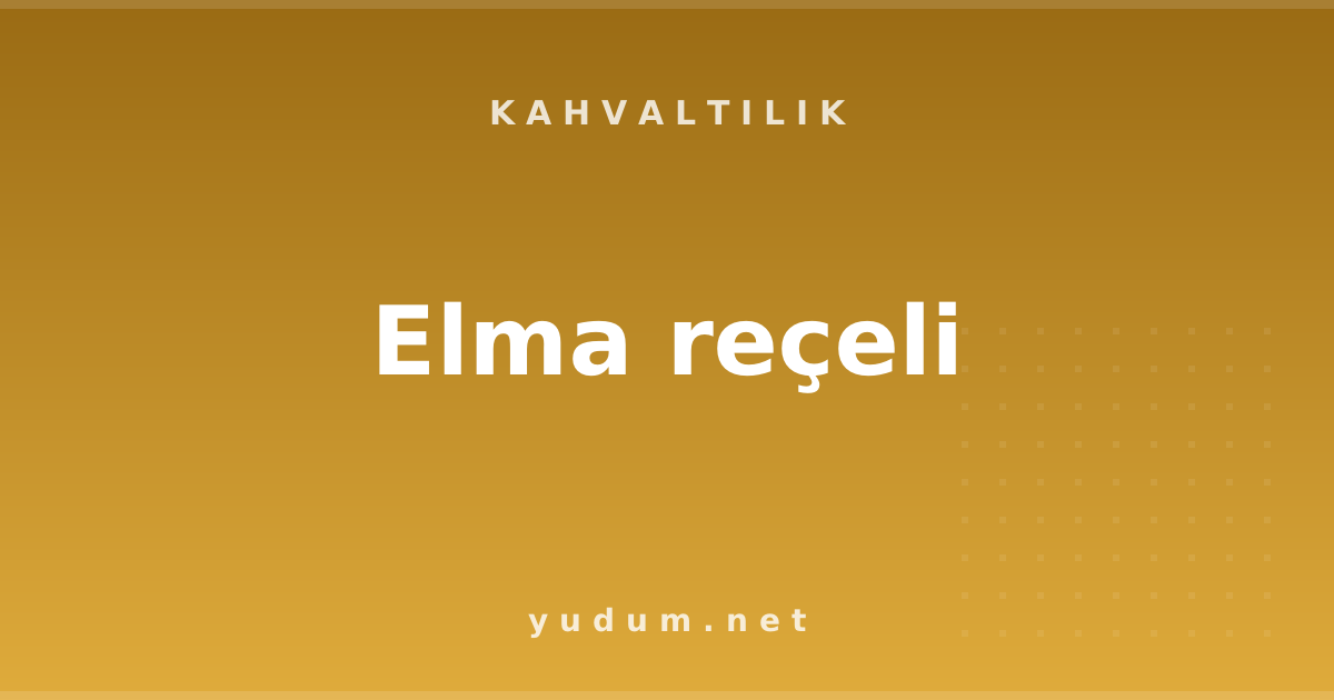 Elma reçeli