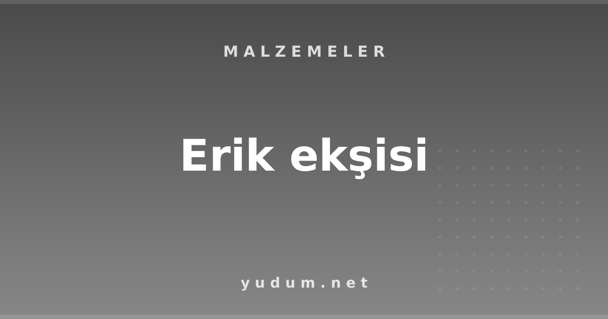 Erik ekşisi
