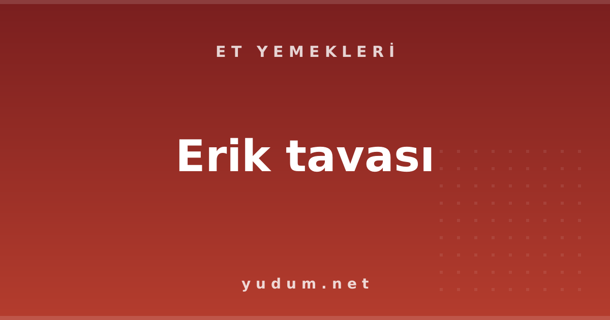 Erik tavası