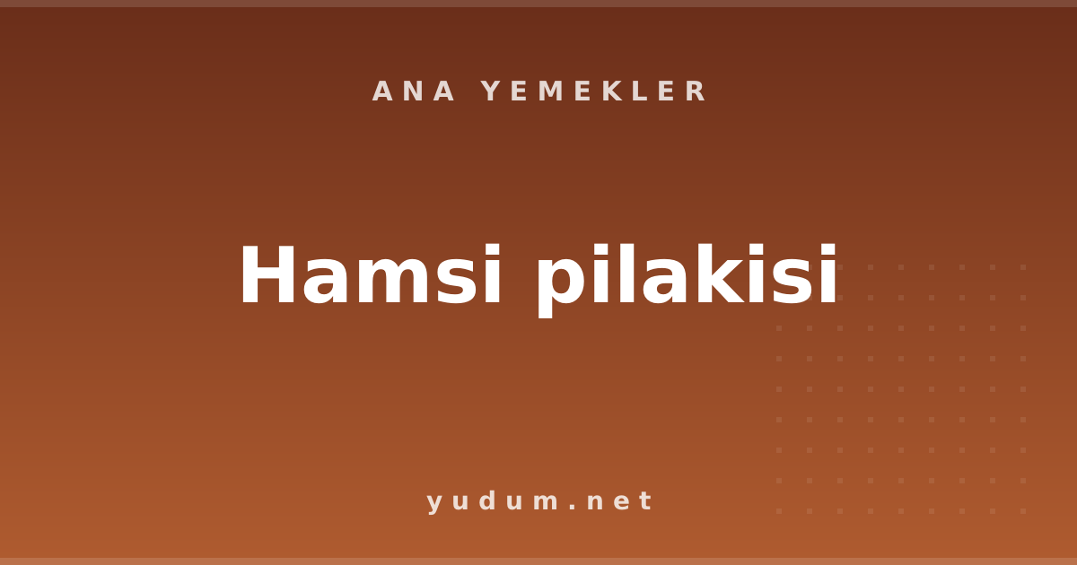 Hamsi pilakisi