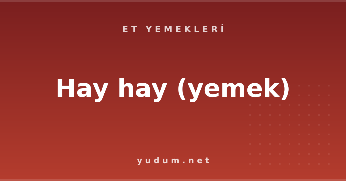 Hay hay (yemek)