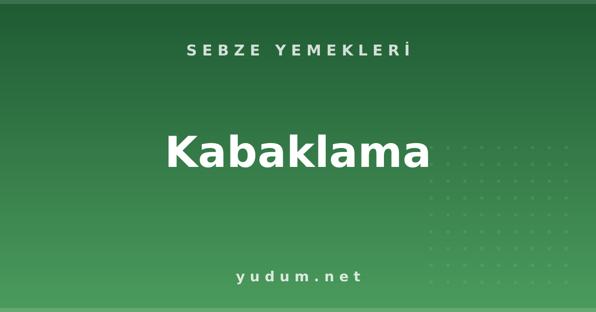 Kabaklama