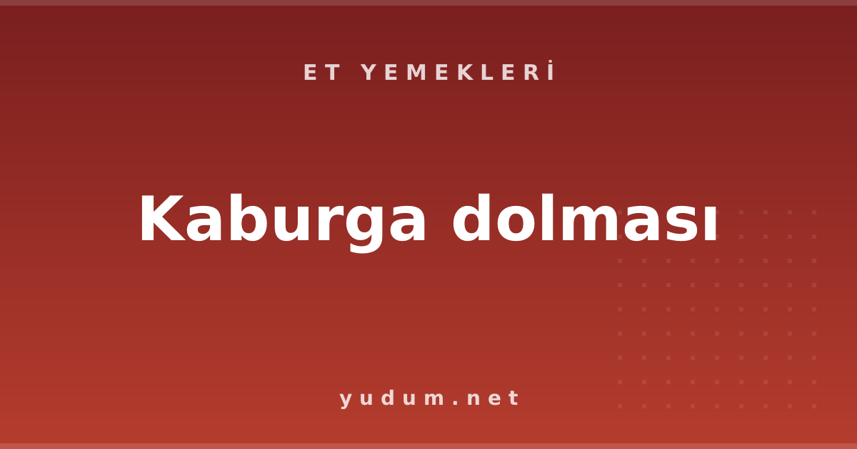 Kaburga dolması