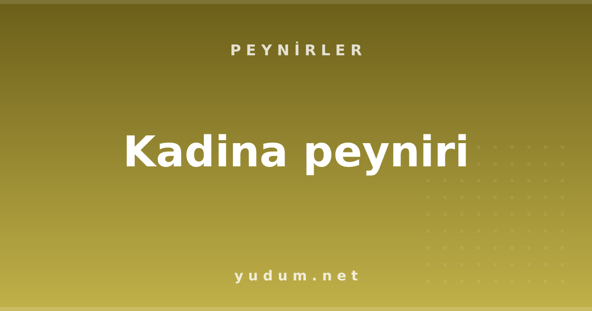 Kadina peyniri