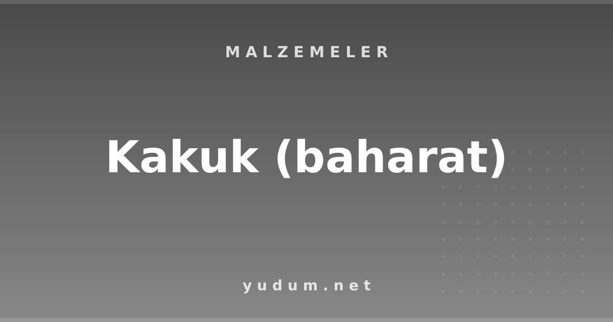 Kakuk (baharat)