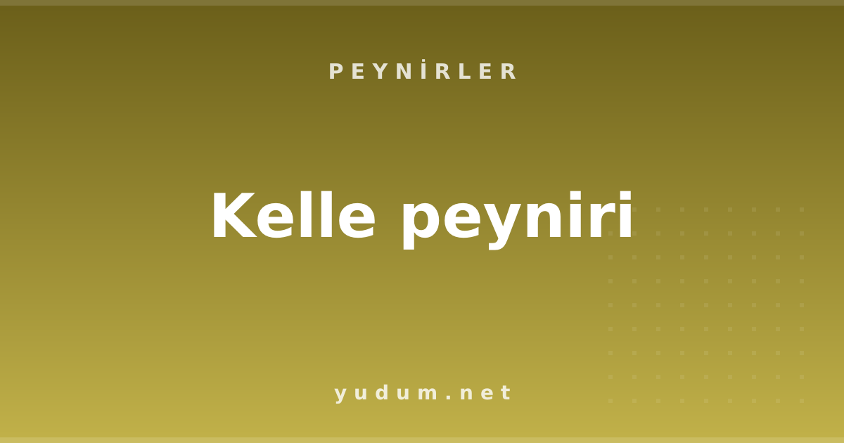 Kelle peyniri