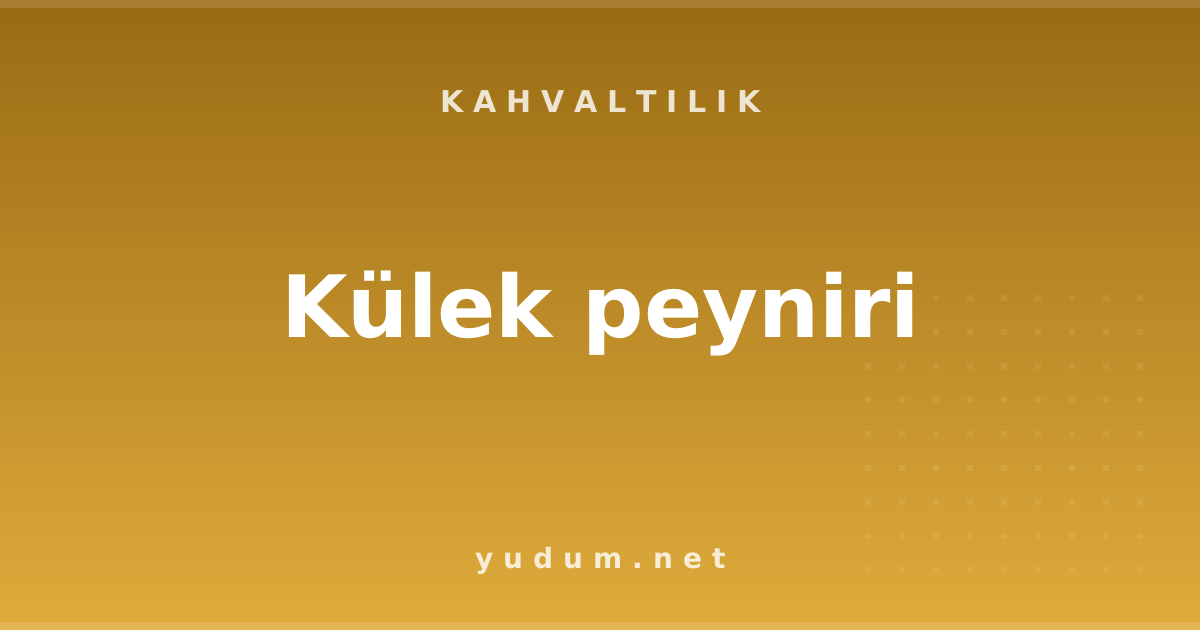 Külek peyniri