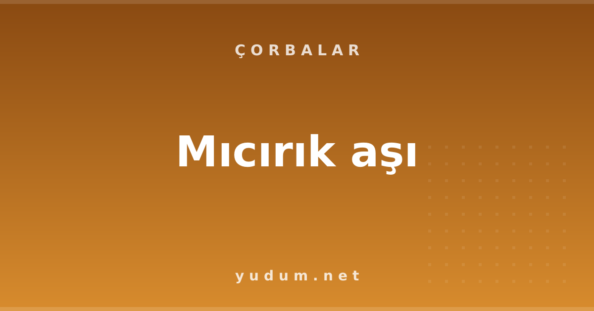 Mıcırık aşı