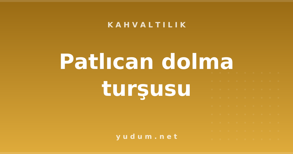 Patlıcan dolma turşusu