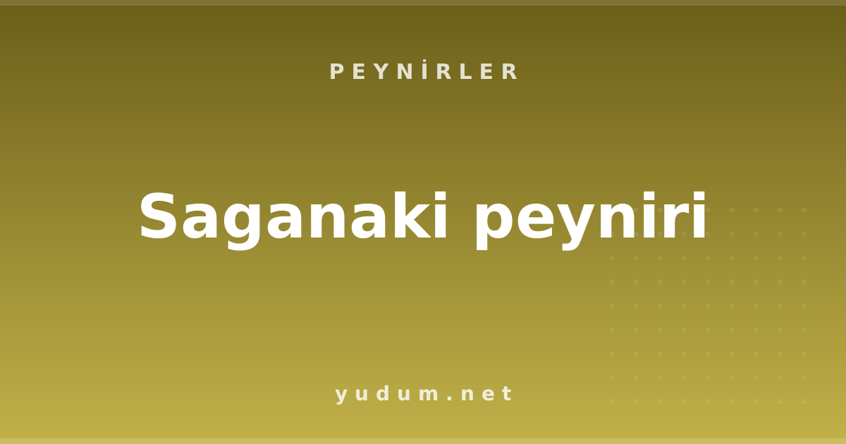Saganaki peyniri