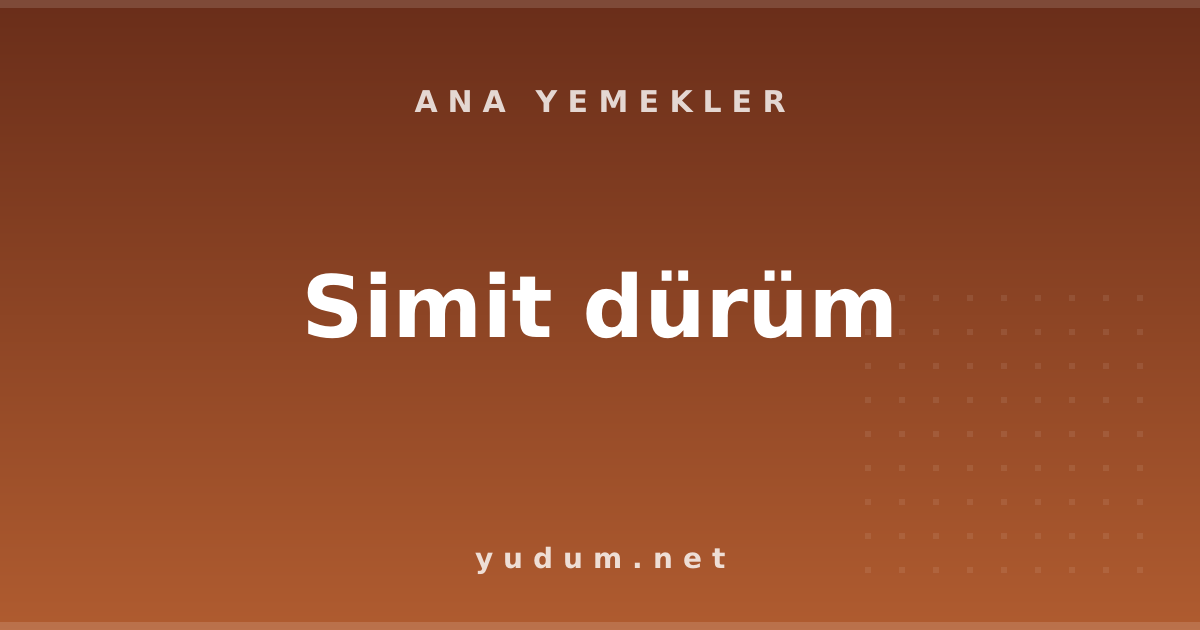 Simit dürüm