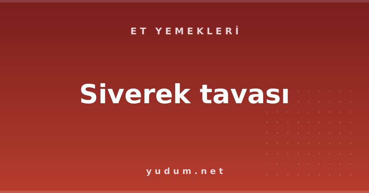 Siverek tavası