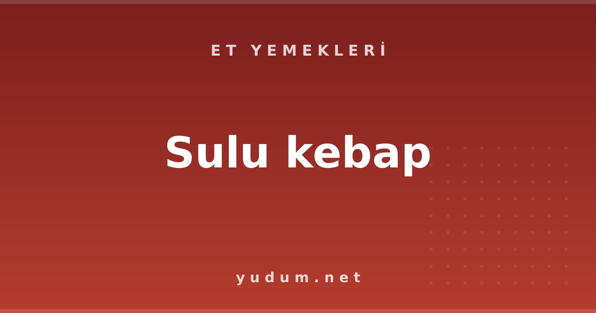 Sulu kebap