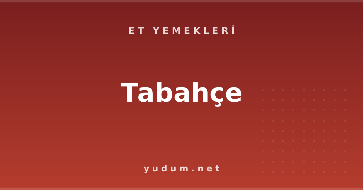 Tabahçe