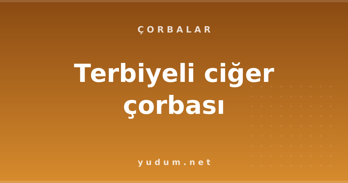 Terbiyeli ciğer çorbası