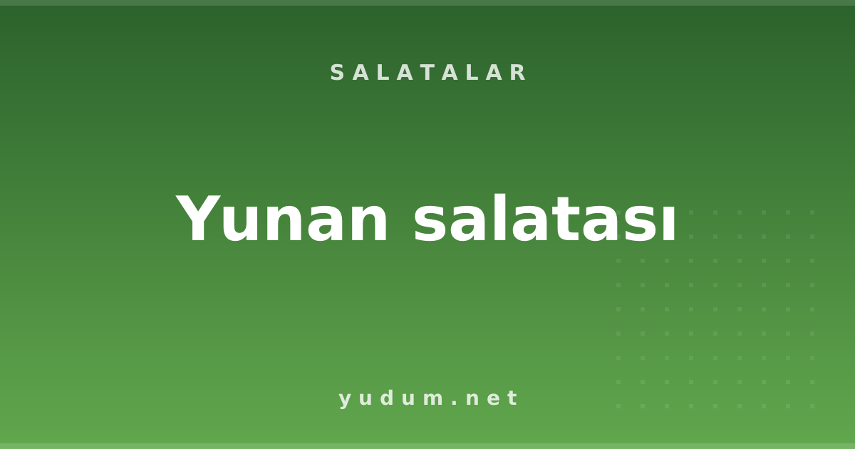 Yunan salatası
