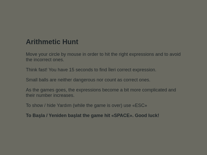 Arithmetic Hunt