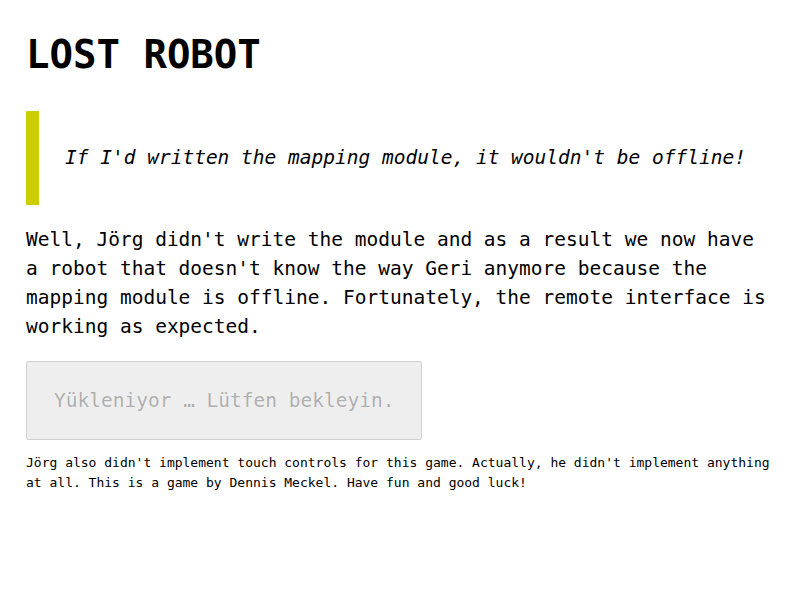 Lost Robot