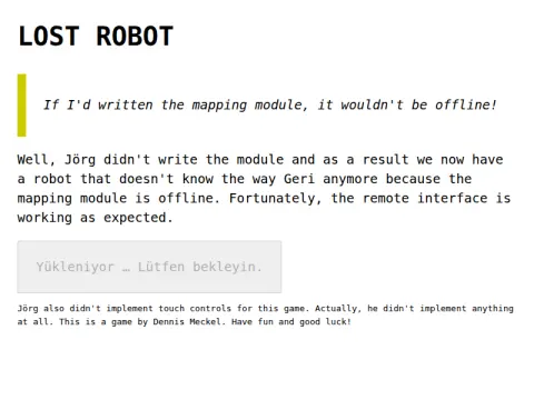 Lost Robot