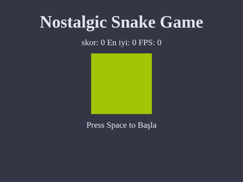 Nostalgic Snake Game