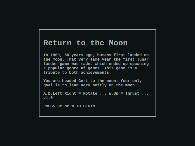Return To The Moon