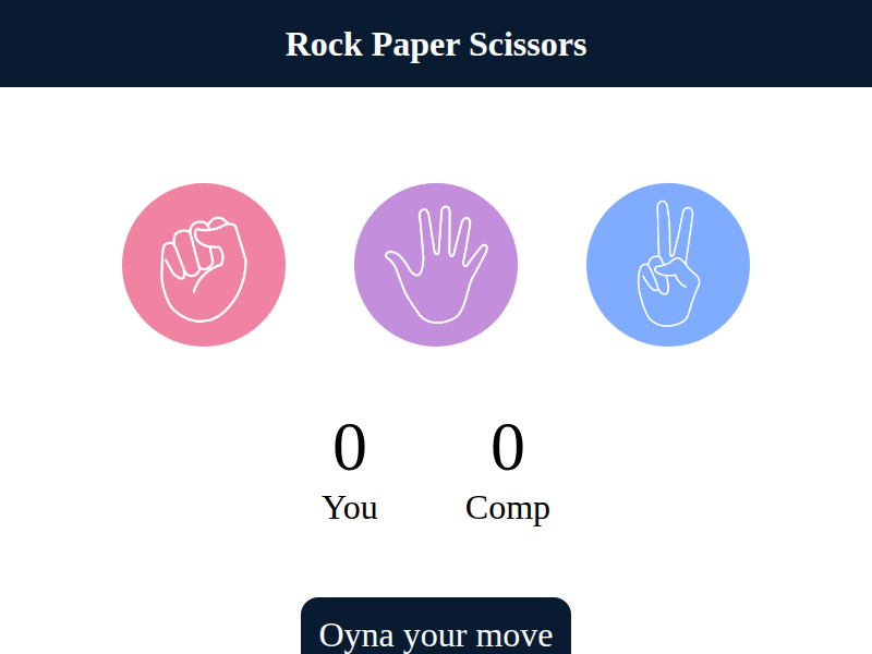 Stone Paper Game Web Game