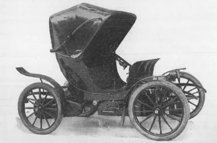 S.R. Bailey & Co.'nun 1908 tarihli tanıtım fotoğrafında bir Bailey Electric Victoria Phaeton; Goodnow'un aldığı model