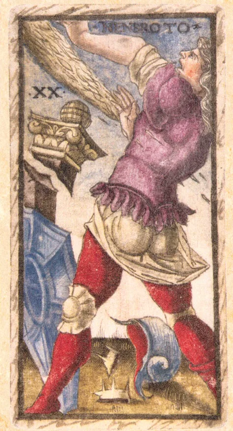Sola Busca destesinden Nenbroto kartı, 1491 gravürü