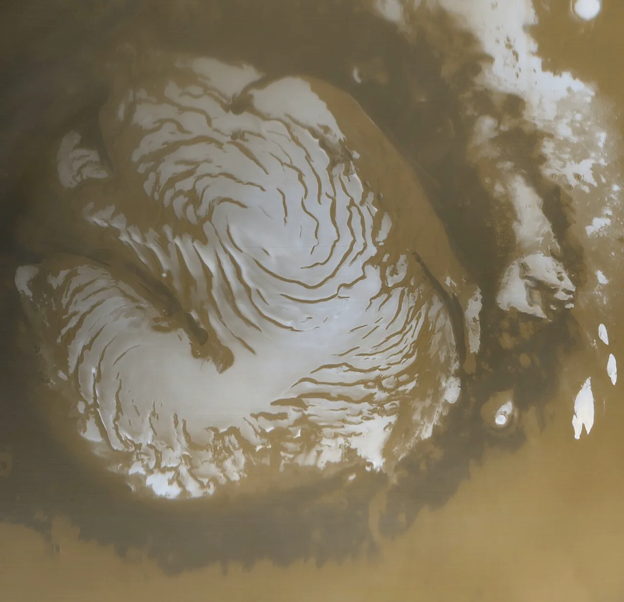 Mars'ın kuzey kutup buzu sanılandan temiz: toz oranı yüzde 25 değil 3