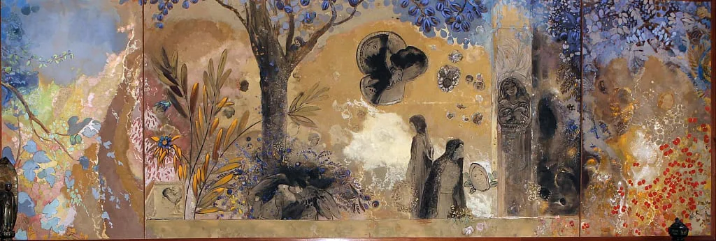 Redon'un Fontfroide kütüphanesi için yaptığı La Nuit (Gece), 1910-1911