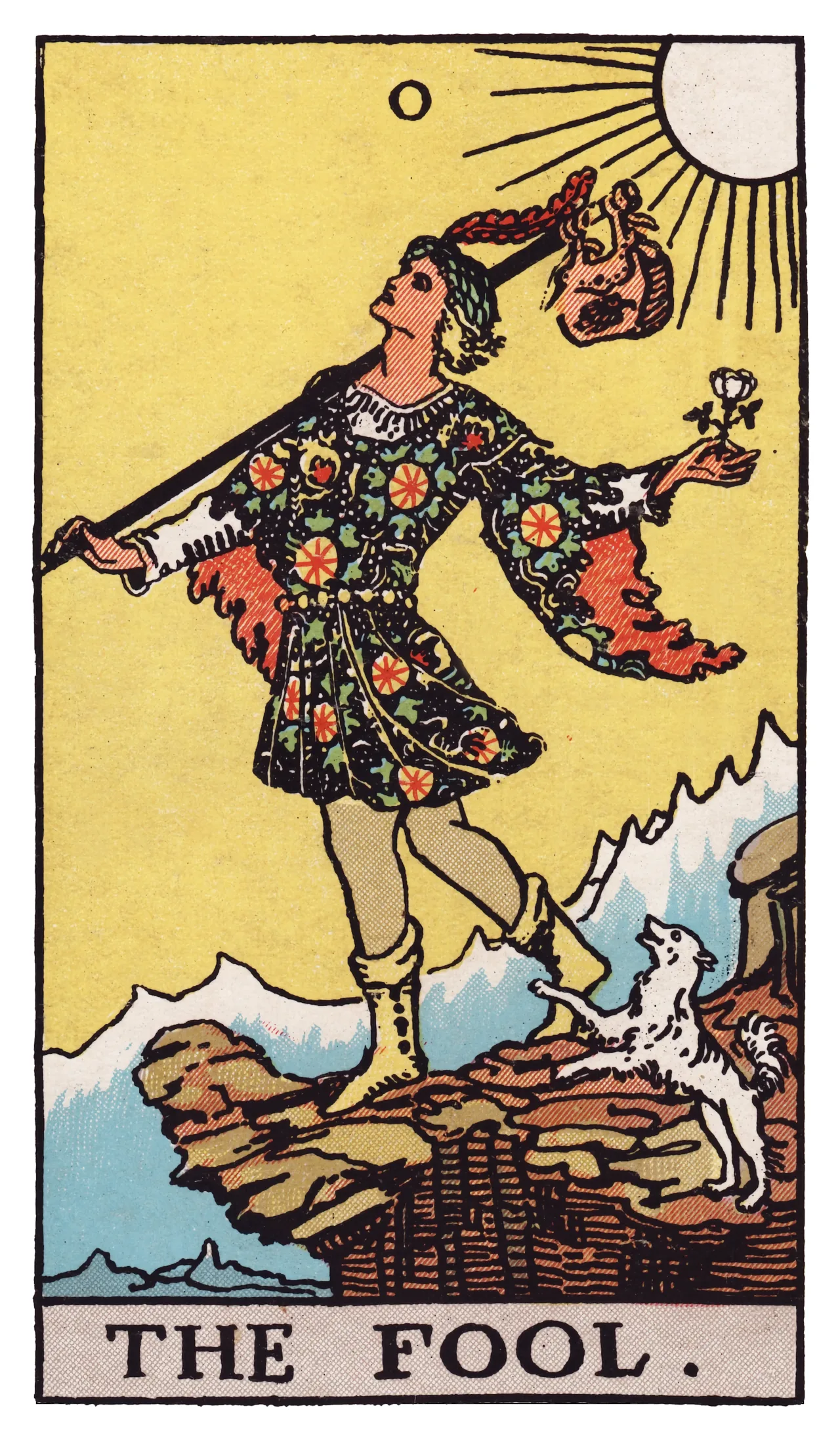 Pamela Colman Smith'in 1909'da çizdiği Deli kartı