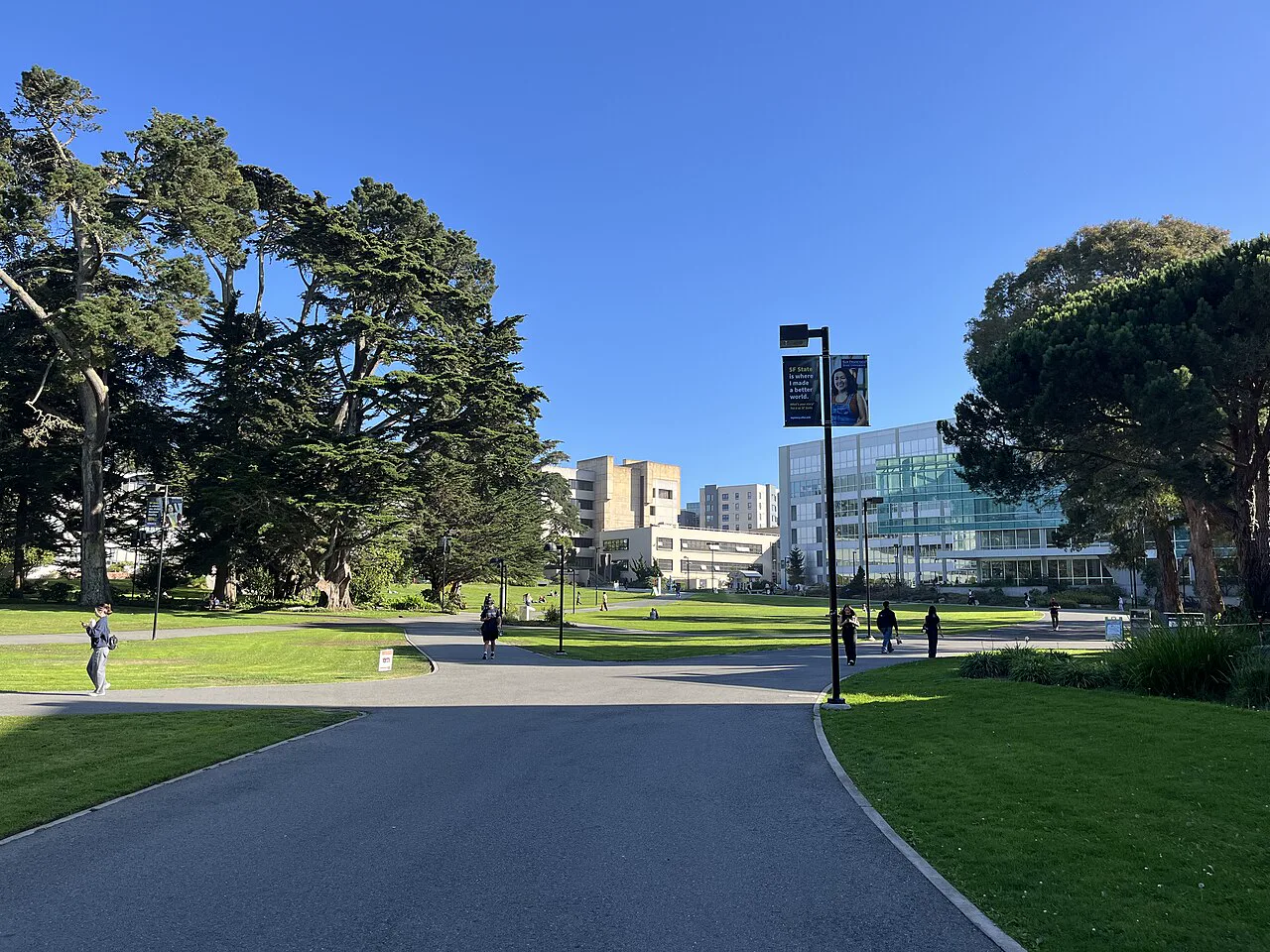 San Francisco Eyalet Üniversitesi kampüsünün merkezi; FogCam 1994'ten beri bu kampüse bakıyor