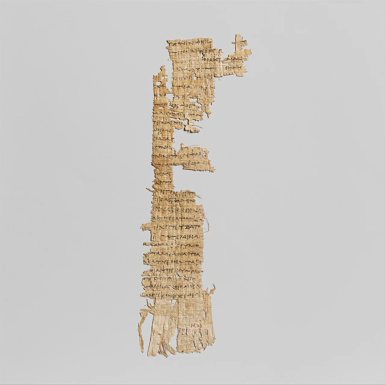 Metropolitan Sanat Müzesi'ndeki papirüs parçası, MÖ 285-250 dolaylarına tarihlenen Odysseia dizelerini taşıyor