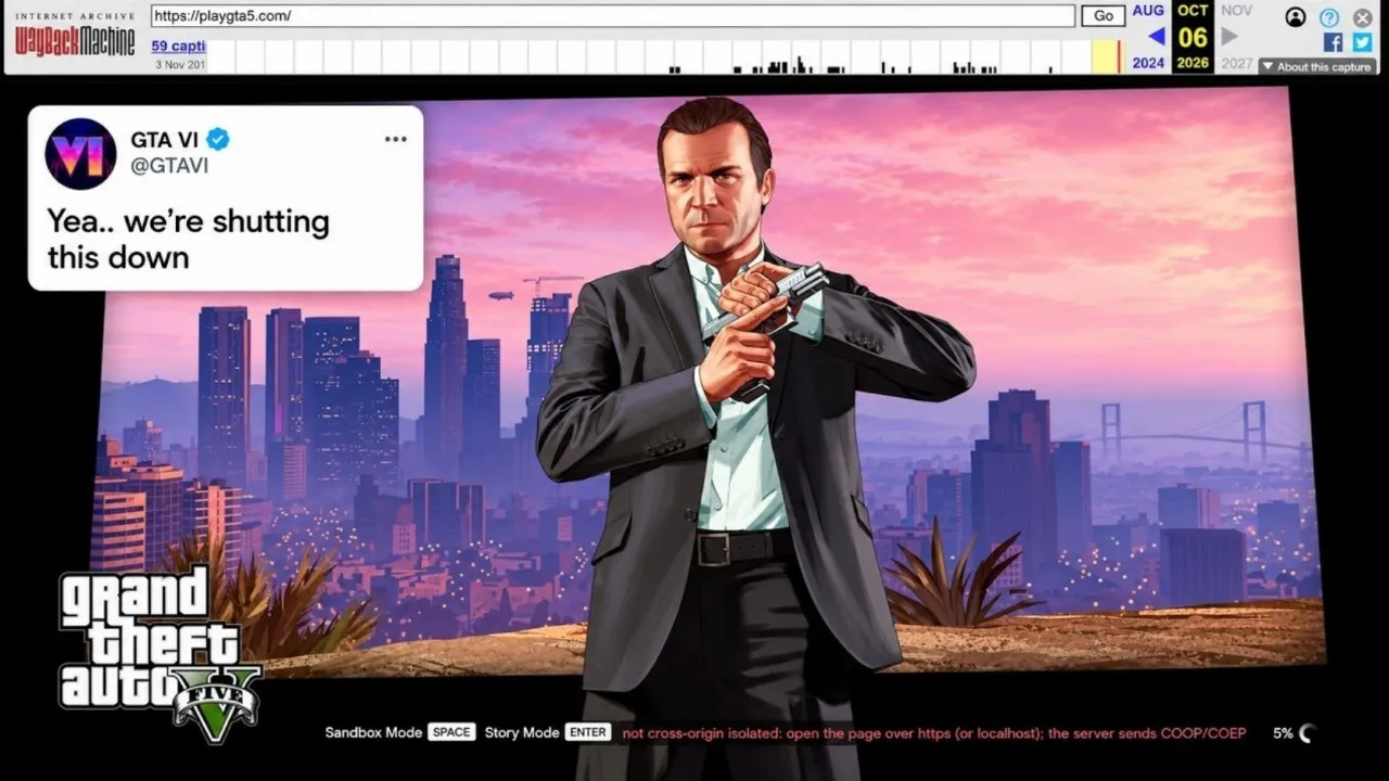GTA 5, Chrome’da Tarayıcı Üzerinden Çalıştırıldı; Proje Saatler İçinde Kapandı