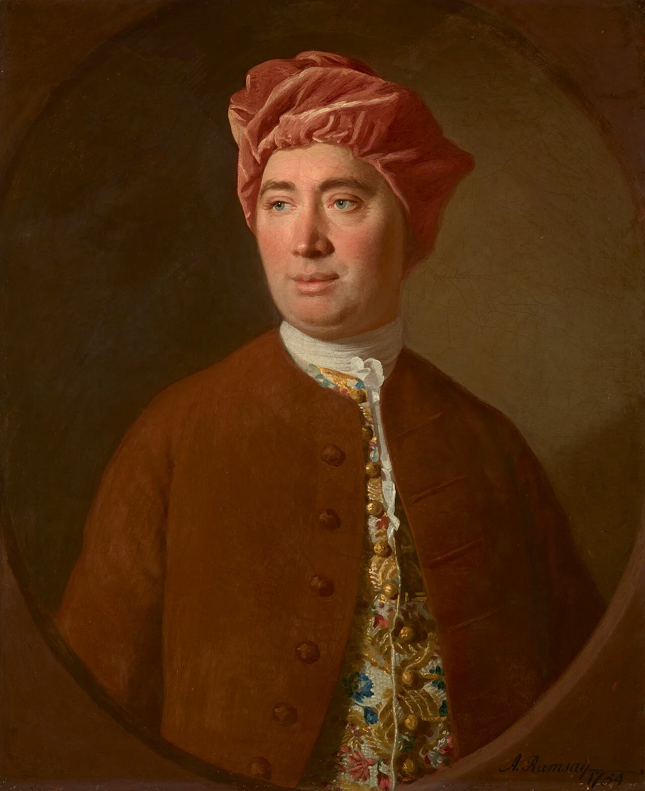 David Hume, Allan Ramsay'in portresinde; akıl tutkuların hizmetkârıdır diyen filozof