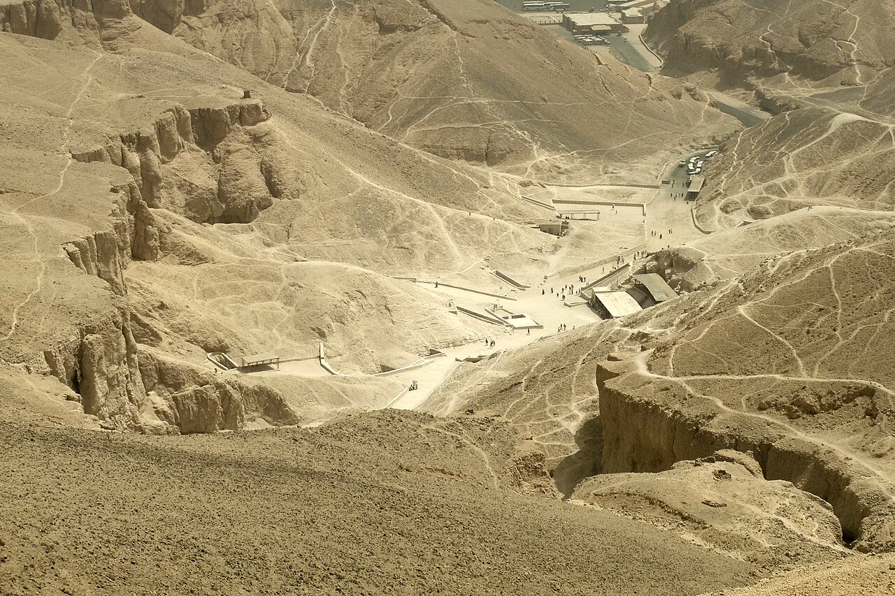 Krallar Vadisi'ne yukarıdan bakış