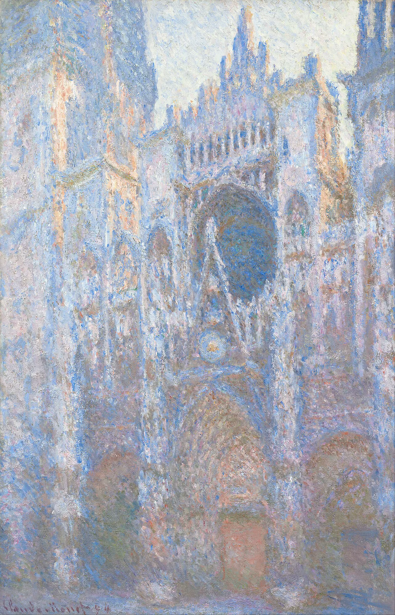 Rouen Katedrali, Batı Cephesi (1894) — aynı cephenin loş ışıktaki hâli