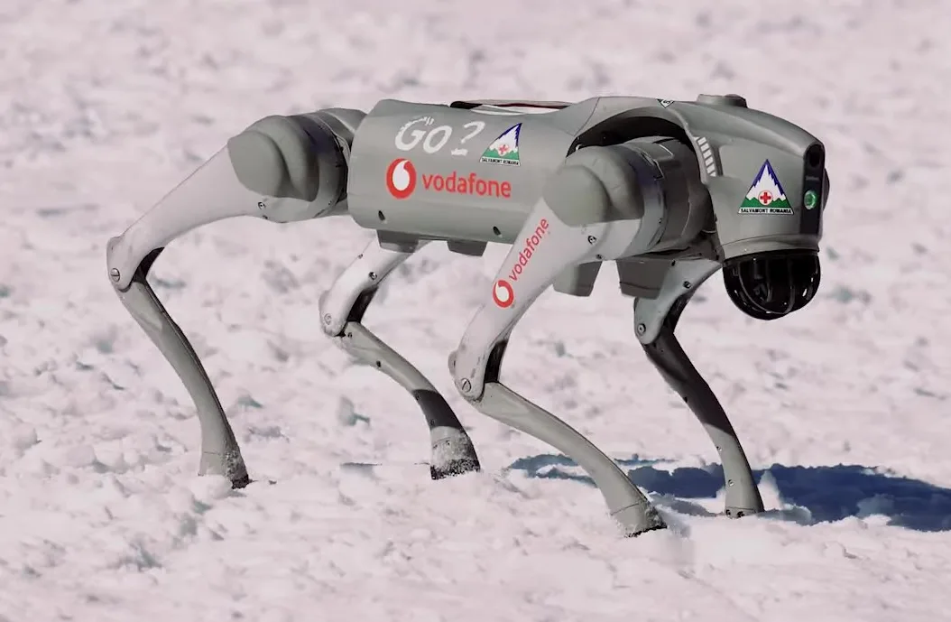 Dağ arama kurtarma ekibinin denediği küçük boyutlu dört bacaklı robot