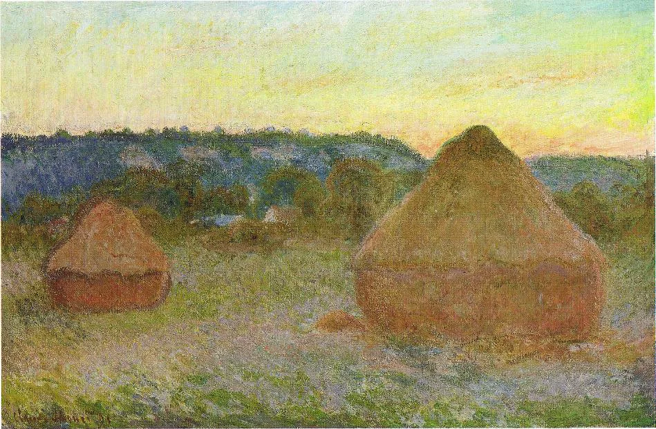Monet'nin Saman Yığınları serisinden Gün Sonu, Sonbahar (1890-91), Chicago Sanat Enstitüsü koleksiyonunda