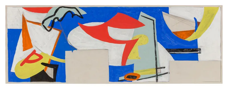 Lee Krasner'in 1940 tarihli duvar resmi etudu