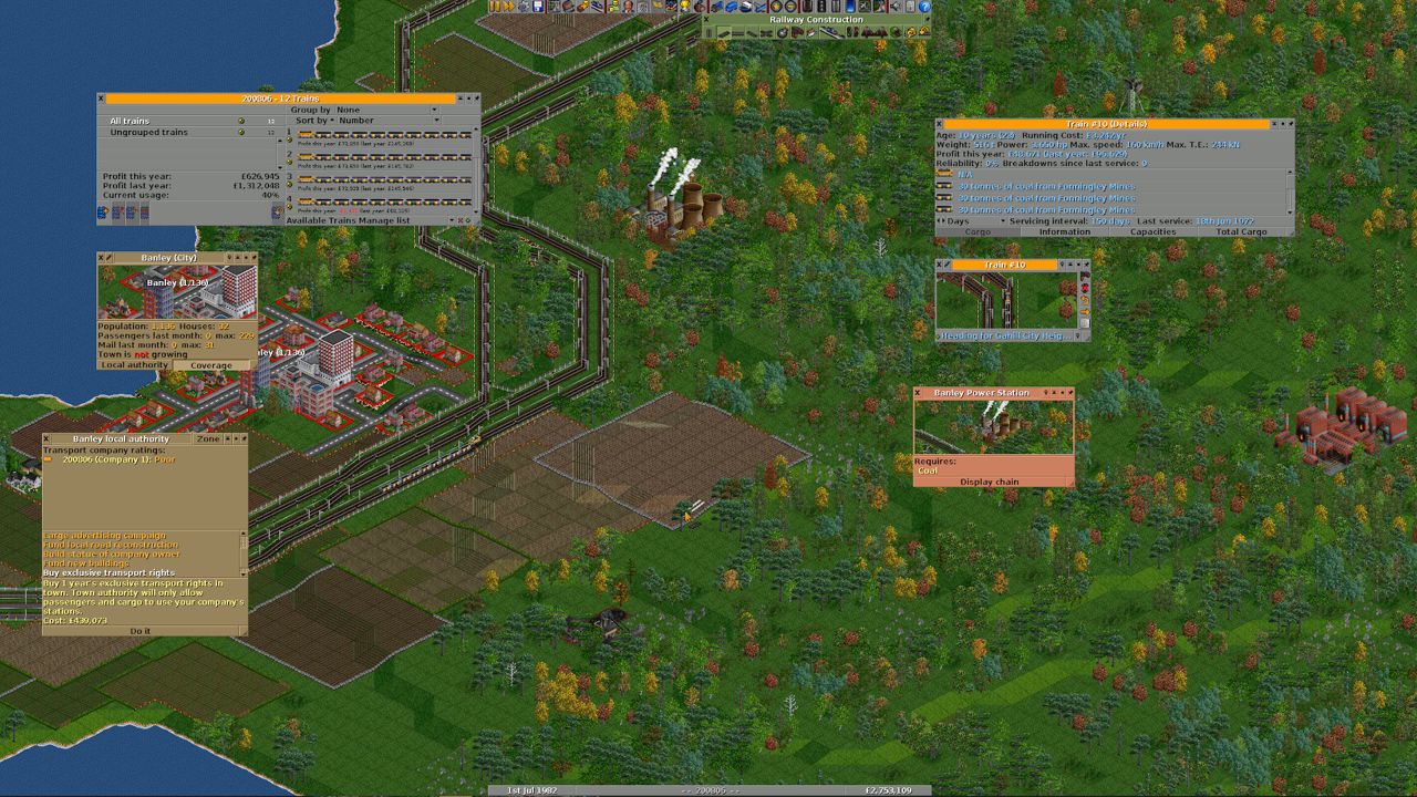OpenTTD ekran görüntüsü 6